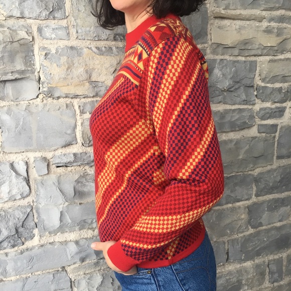 Camela Geometric Print Wool Sweater - Picture 4 of 8